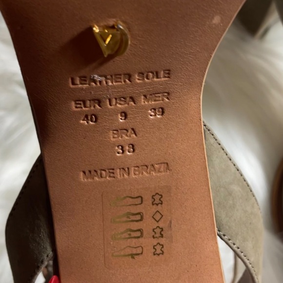 ANTHROPOLOGIE New in Box Vicenza Strappy Platform Heels Color OLIVE GREEN - Picture 10 of 12